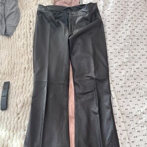 Chic Black Leather Pants